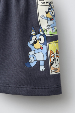 ZARA ШОРТЫ С ПРИНТОМ BLUEY © LUDO STUDIO, АНТРАЦИТОВО-СЕРЫЙ