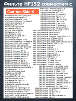 Фильтр масляный HF152 для BRP, STELS, RM, CF, ODES, HiSun, LINHAI, SHARMAX