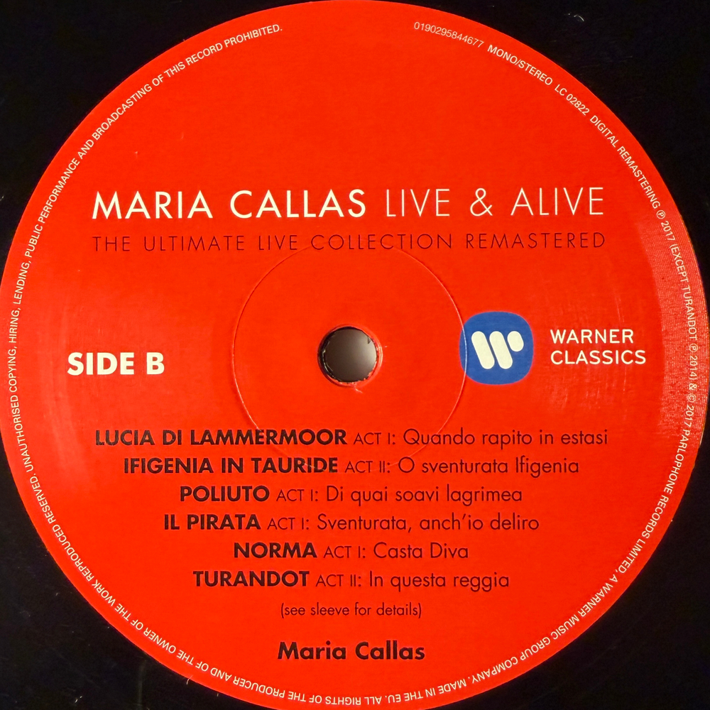 Maria Callas ‎– Maria Callas Live & Alive (Европа 2017г.) Т