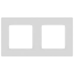 Рамка для розеток и выключателей ЭРА Серия 12 12-5202-01 на 2 поста, Классик, белый