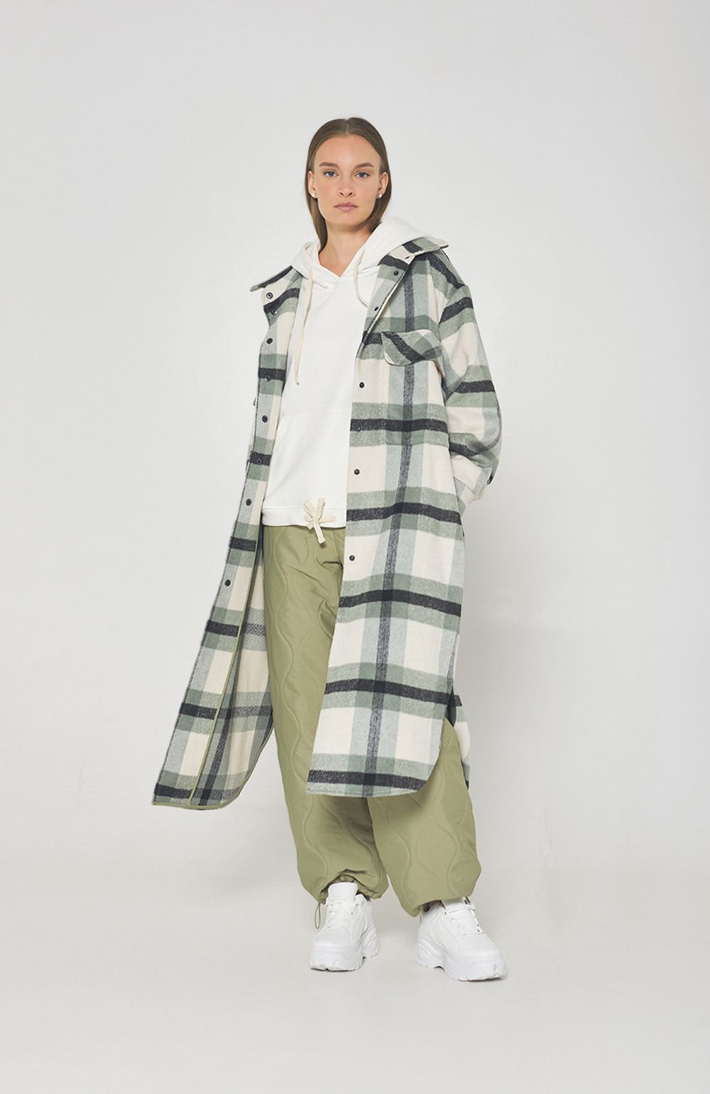 Пальто-Рубашка Alexandra Talalay AC008 зеленое