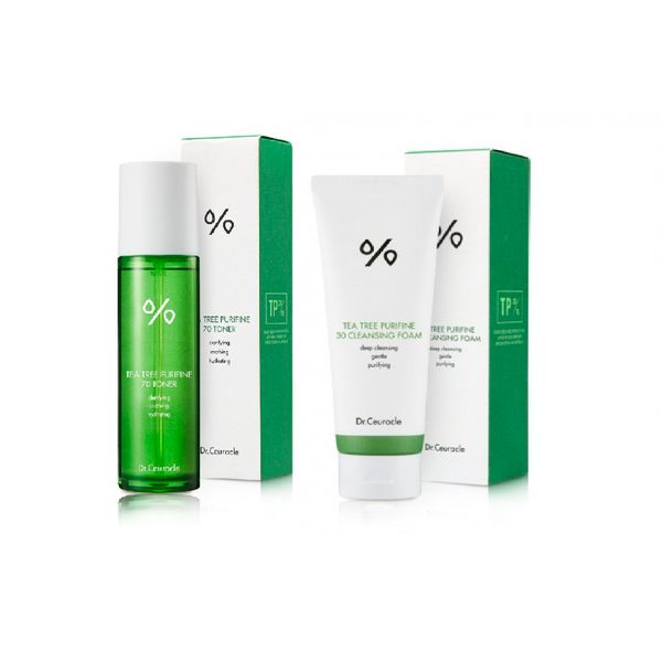 Dr. Ceuracle Tea Tree Purifine Duo Set - Набор пенка для умывания и тонер