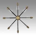 8058/8C COMFI LN24 черный, медь/ металл/ Люстра потолочная E27 8*60W 220V ALMIRA