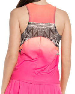 Топ теннисный Lucky in Love Santa FE Glow Summer Glow Tank - pink berry