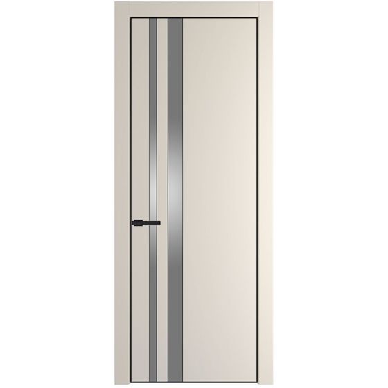 Profil Doors 20PA кремовая магнолия профиль чёрный матовый стекло серебро матлак