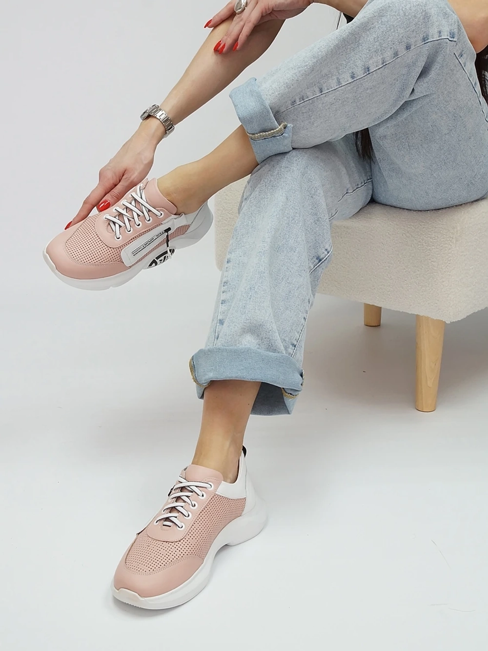 Кроссовки женские летние натуральная кожа