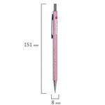 Карандаш механический 0,5 мм, HB, BRAUBERG "ROSE PINK", металлический корпус, 181979
