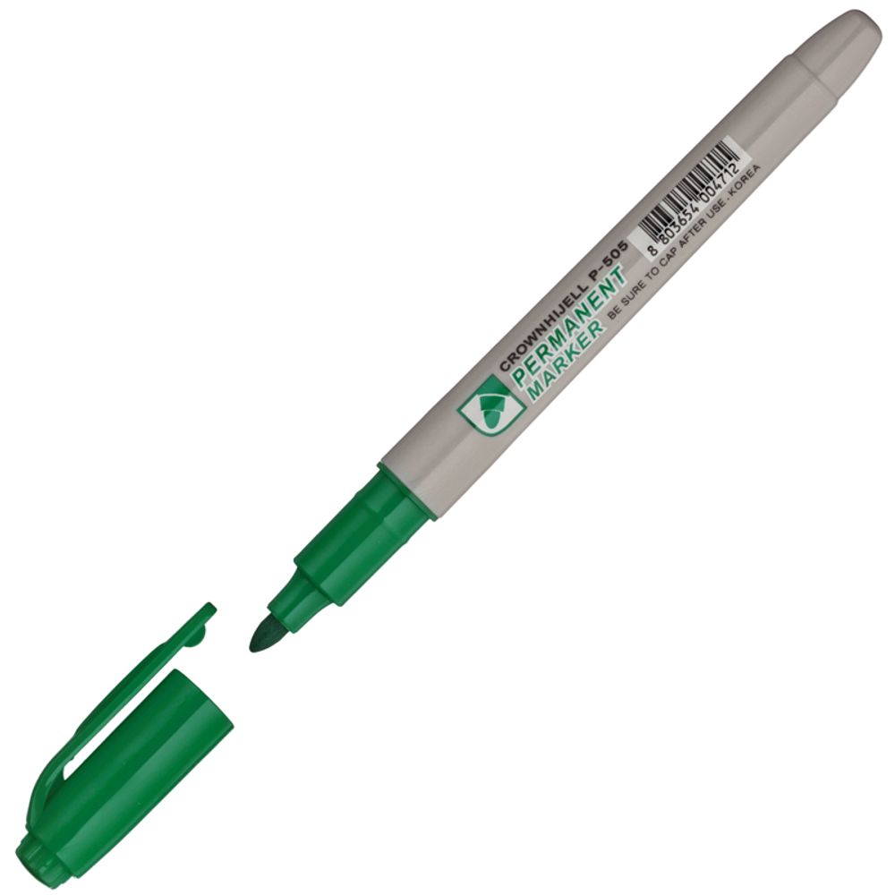 Маркер перманентный 1.5мм, Crown, зелёный