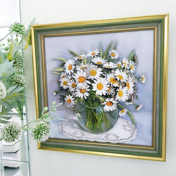 Набор 3D. Ромашки в вазе