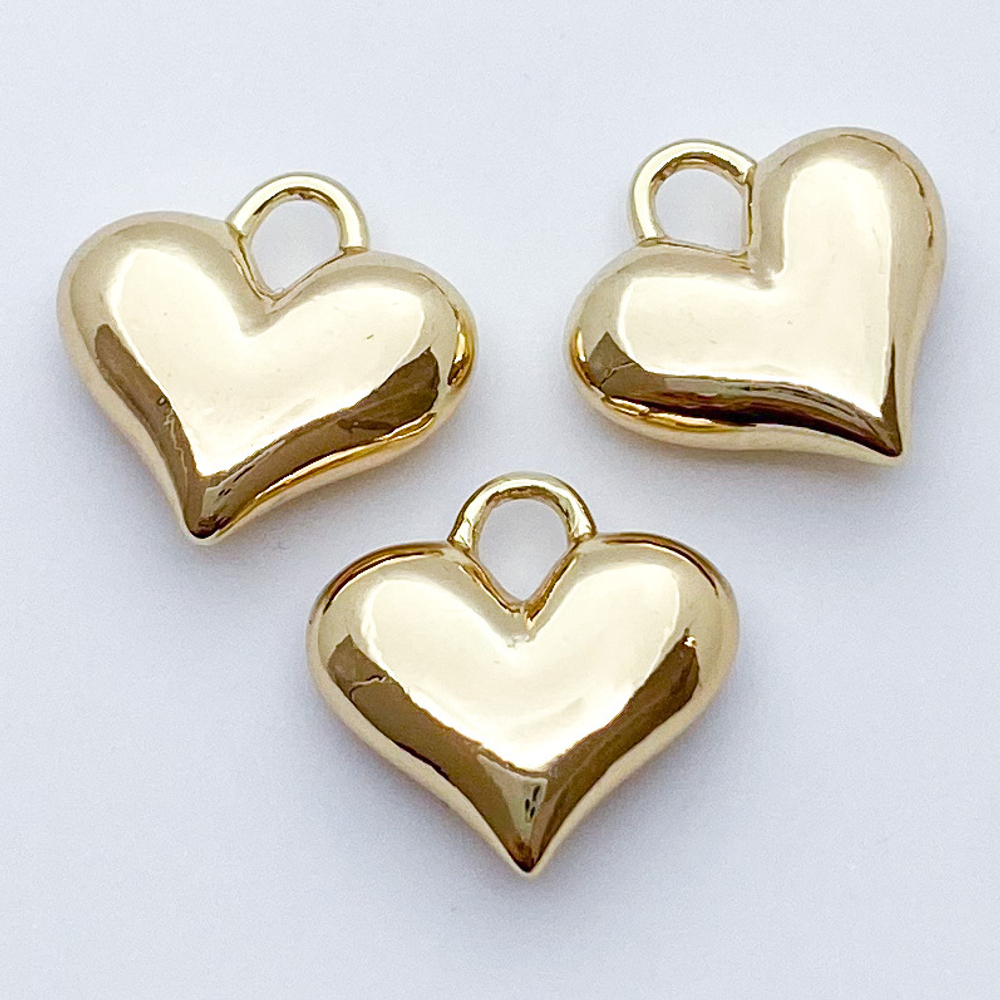 Подвеска Сердце, цвет золото, размер 14*14 мм, цена за 1 шт