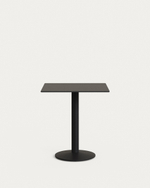 Esilda Уличный стол черный на черном металлическом основании 70 x 70 x 70 см