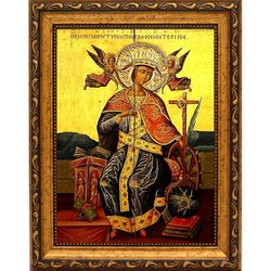 Святая Екатерина Александрийская. Копия старинной иконы на холсте.