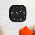 Часы настенные квадратные 25*25см "Классика", корпус черный