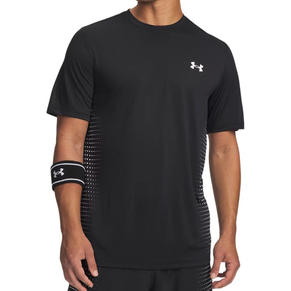 Мужская теннисная футболка Under Armour Tech Play - black/white