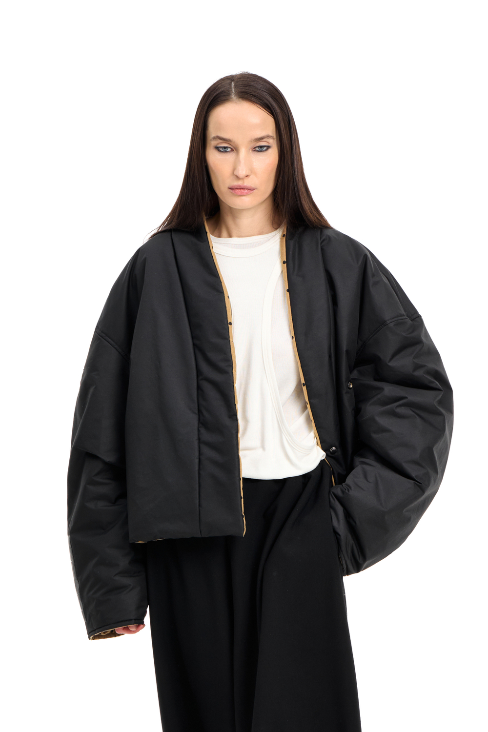 Куртка двусторонняя TULUP camel/black