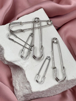 Булавки английские серебристые крупные