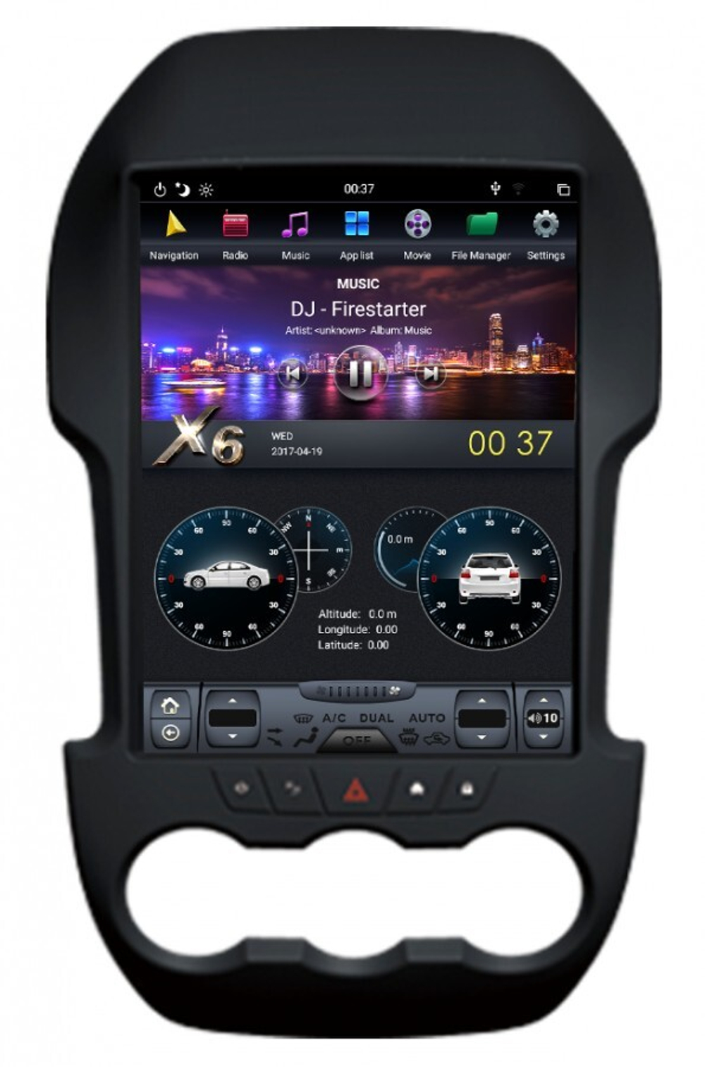 Магнитола для Ford Ranger 2011-2015 - Carmedia ZF-1248-DSP ("Тесла-Стиль") на Android 9, 6-ТУРБО ядер, 4ГБ-64ГБ