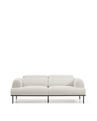 3-местный диван Aurum цвета экрю с откидывающимся подголовником