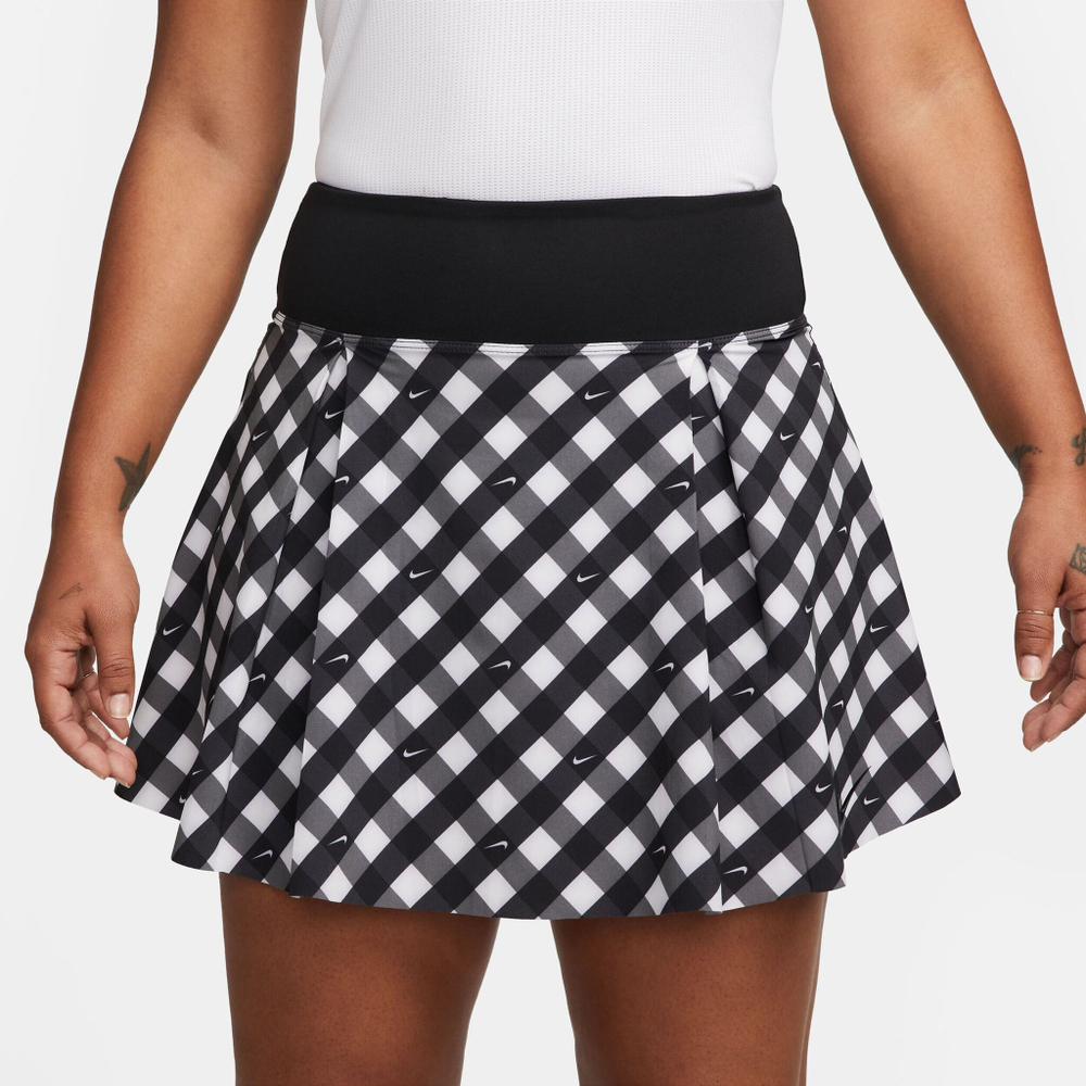 Женская теннисная юбка Nike Dri-Fit Club Regular Printed Skirt Women - Black, White