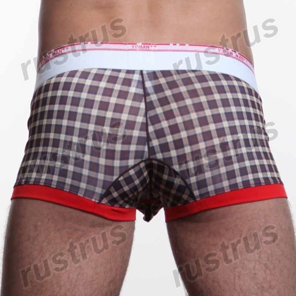 Мужские трусы хипсы коричневые YIPUN MAN