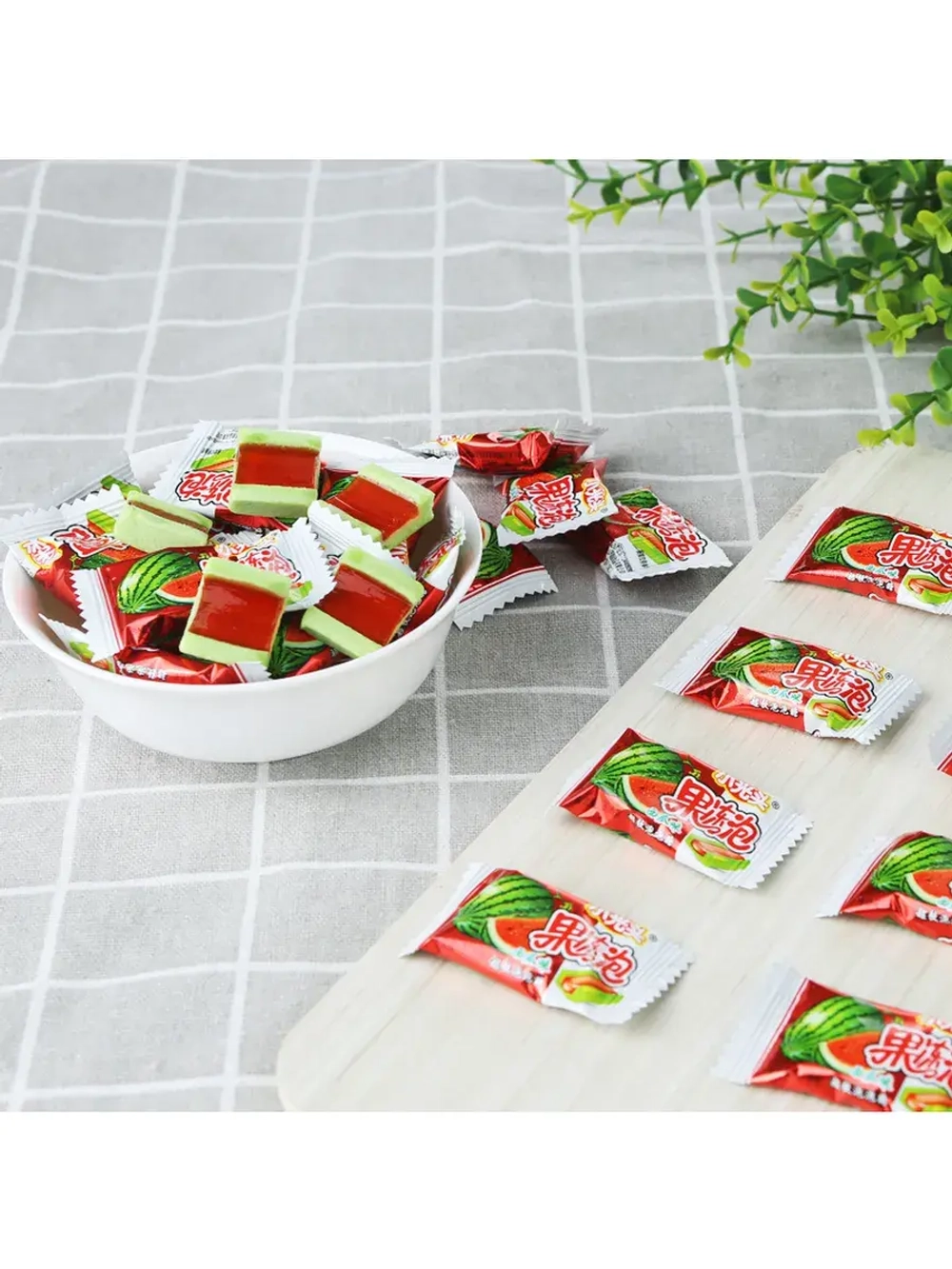 Жевательная резинка Арбузная с желейной начинкой 500 г