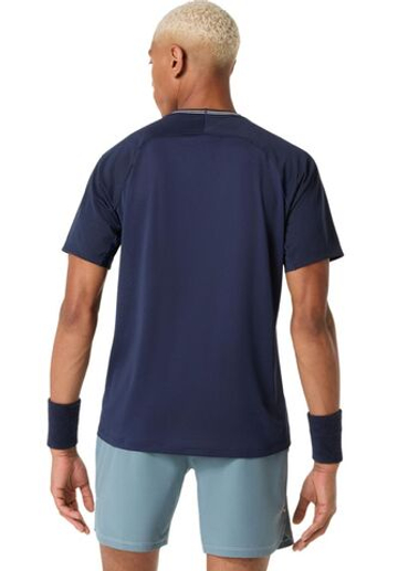 Мужская теннисная футболка Asics Game Short Sleeve Top - midnight