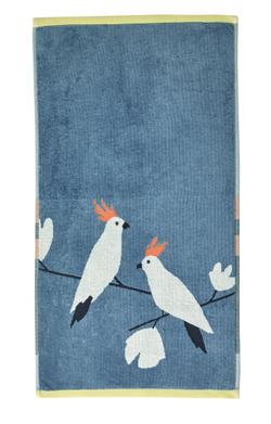 Полотенце 50х90 Blanc des Vosges Perruches Denim синее