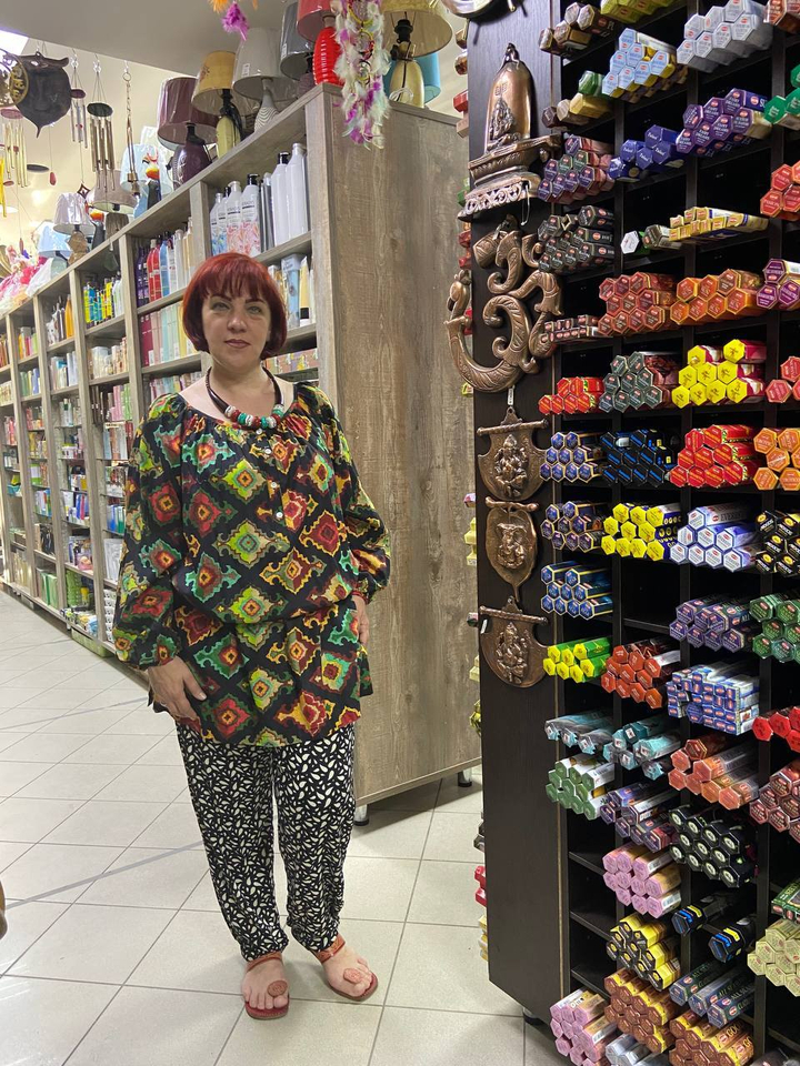 Блузка-туника, Хлопок, перламутровые пуговицы спереди 162317