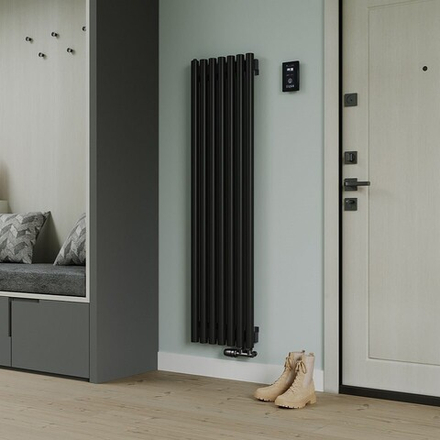 Радиатор трубчатый Guardo Torre 4D-1500-07 NK-VER-R R9005(M) черный матовый