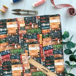 Ткань дюспо разноцветная стена из чемоданов