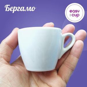 Чашки Бергамо изготовлены из прочного фарфора