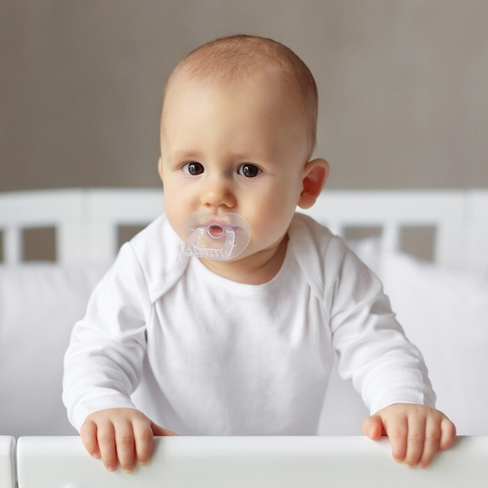 4853025 Пустышка цельносиликоновая, от 6 мес., ортодонтическая, мягкая