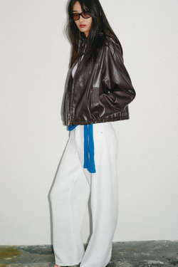 ZARA КУРТКА С КАПЮШОНОМ, КОРИЧНЕВЫЙ