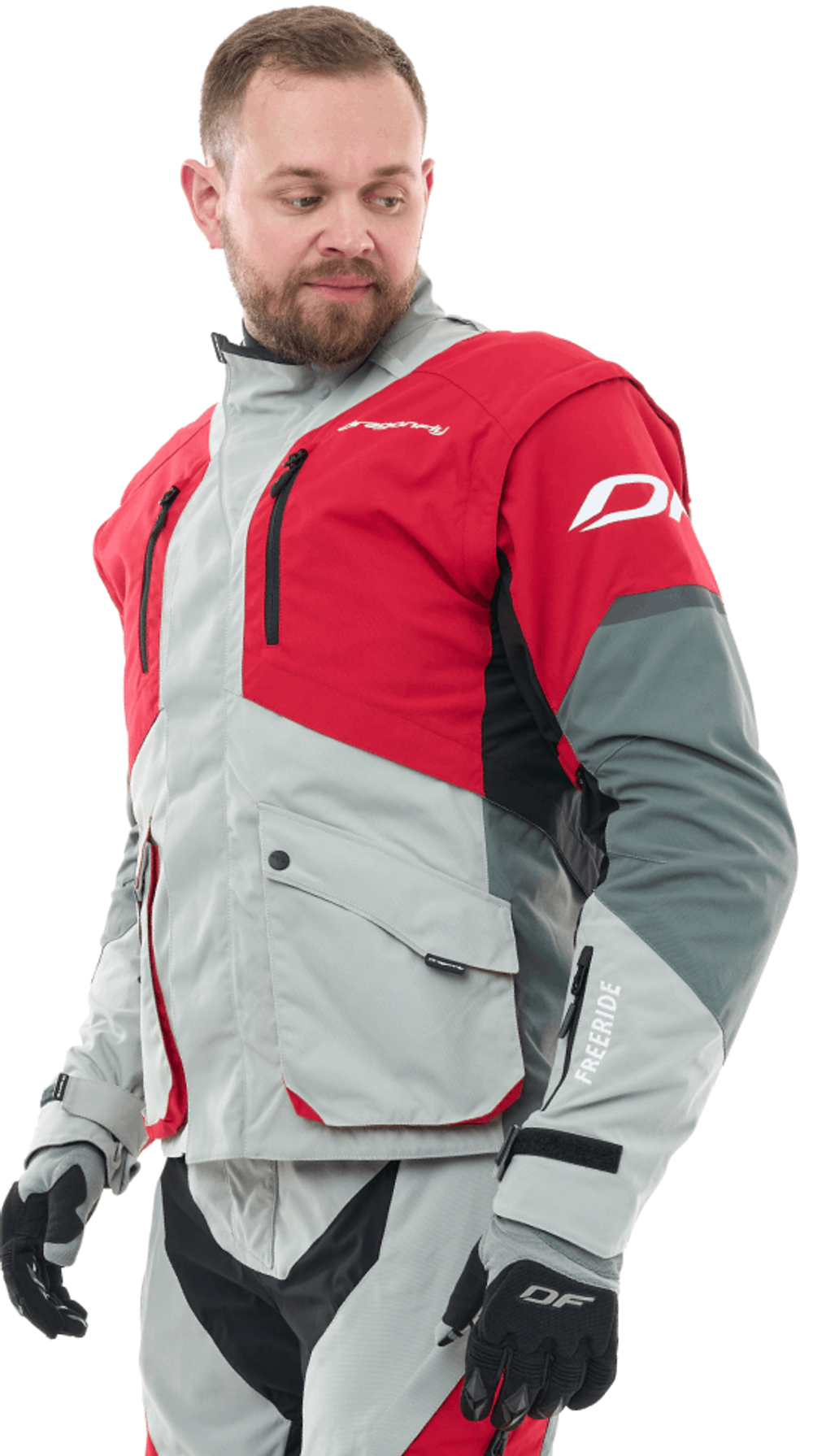 Эндуро Freeride / Серо-красный