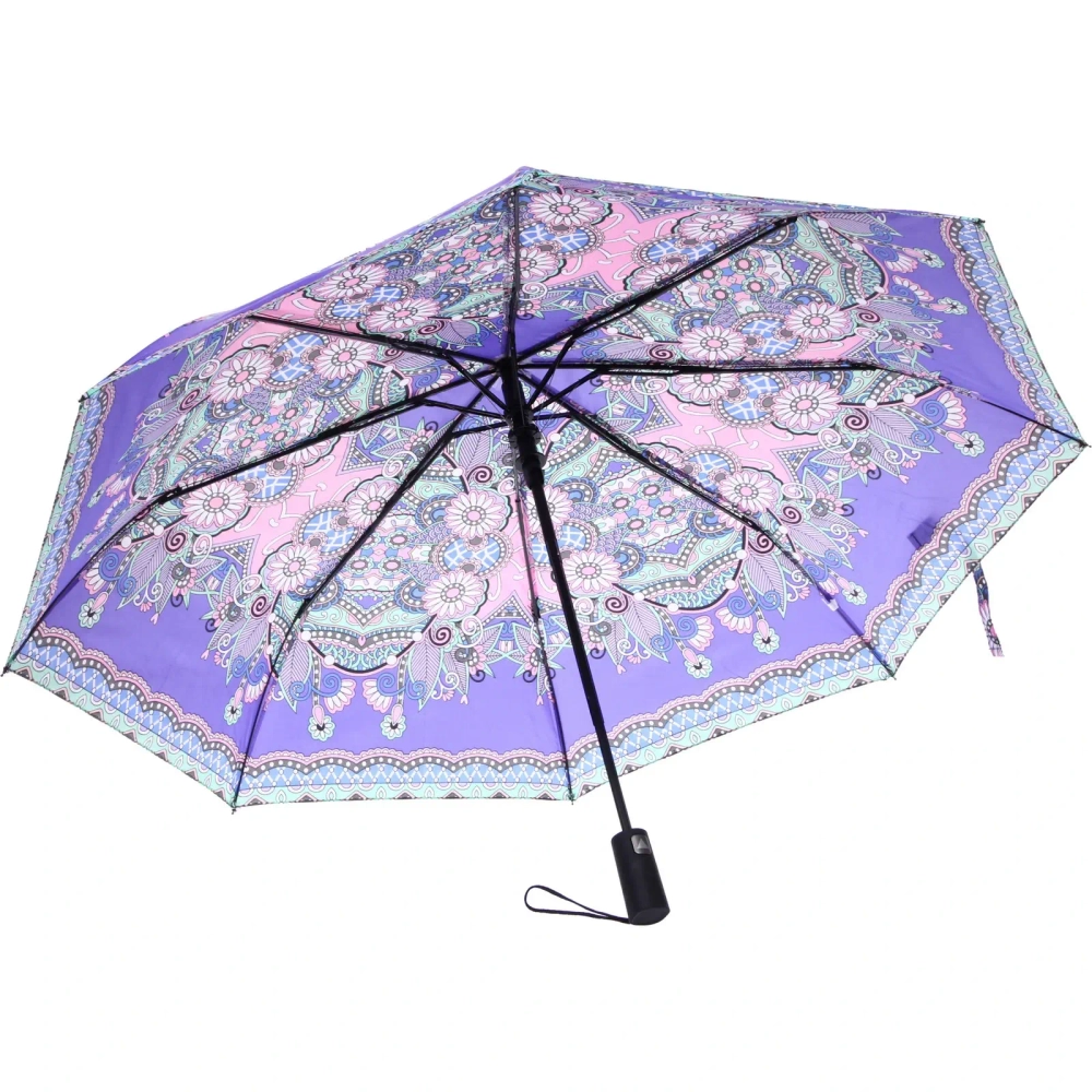 Зонт женский полуавтомат «Фиора», микс 6 цветов, 8 спиц, d-100см, длина в слож. виде 30см