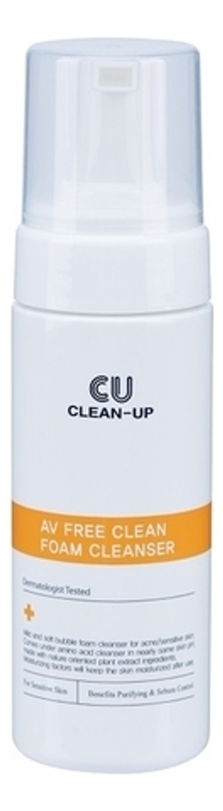 CUSKIN Очищающая пенка для проблемной кожи лица - Clean-Up AV Free Clean Foam Cleanser 150мл