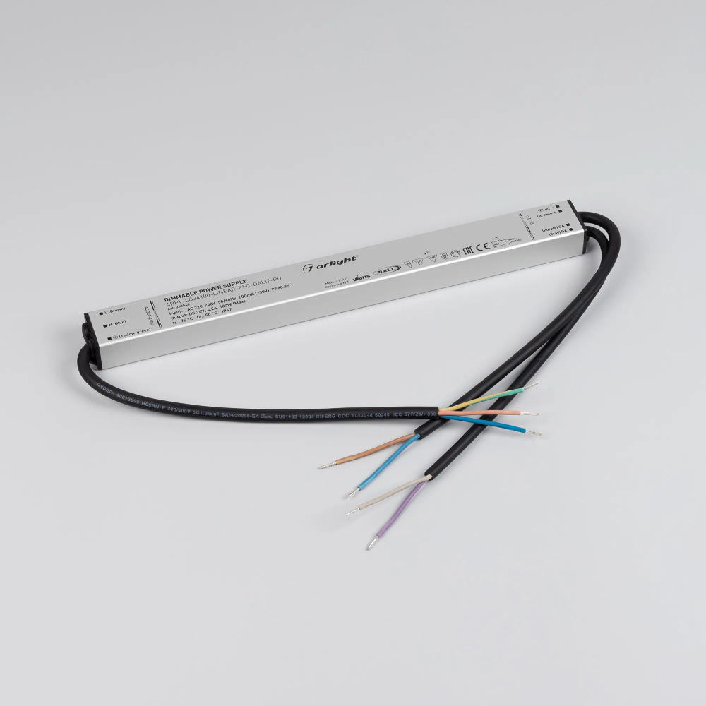 Блок питания ARPV-LG24100-LINEAR-PFC-DALI2-PD (24V, 4.2A, 100W) (Arlight, IP67 Металл, 5 лет) 033540