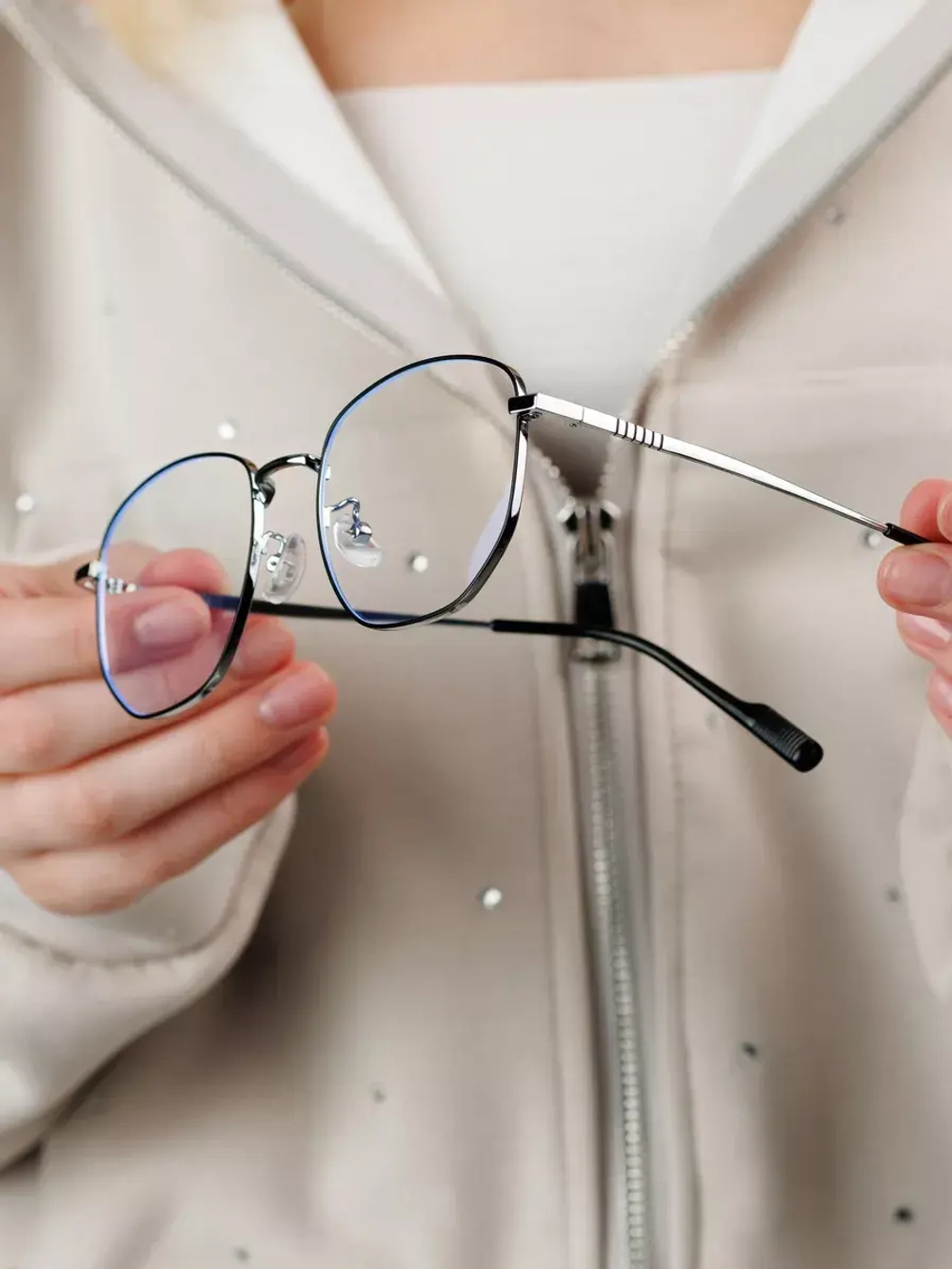 Очки для компьютера имиджевые защитные прозрачные нулевки