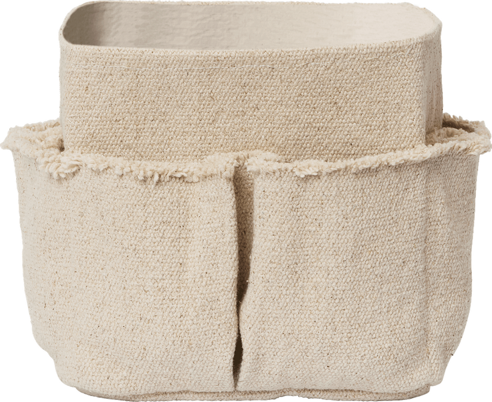 Корзина для хранения Ferm Living Hokan, круглая, хлопок, 18 см, бежевая
