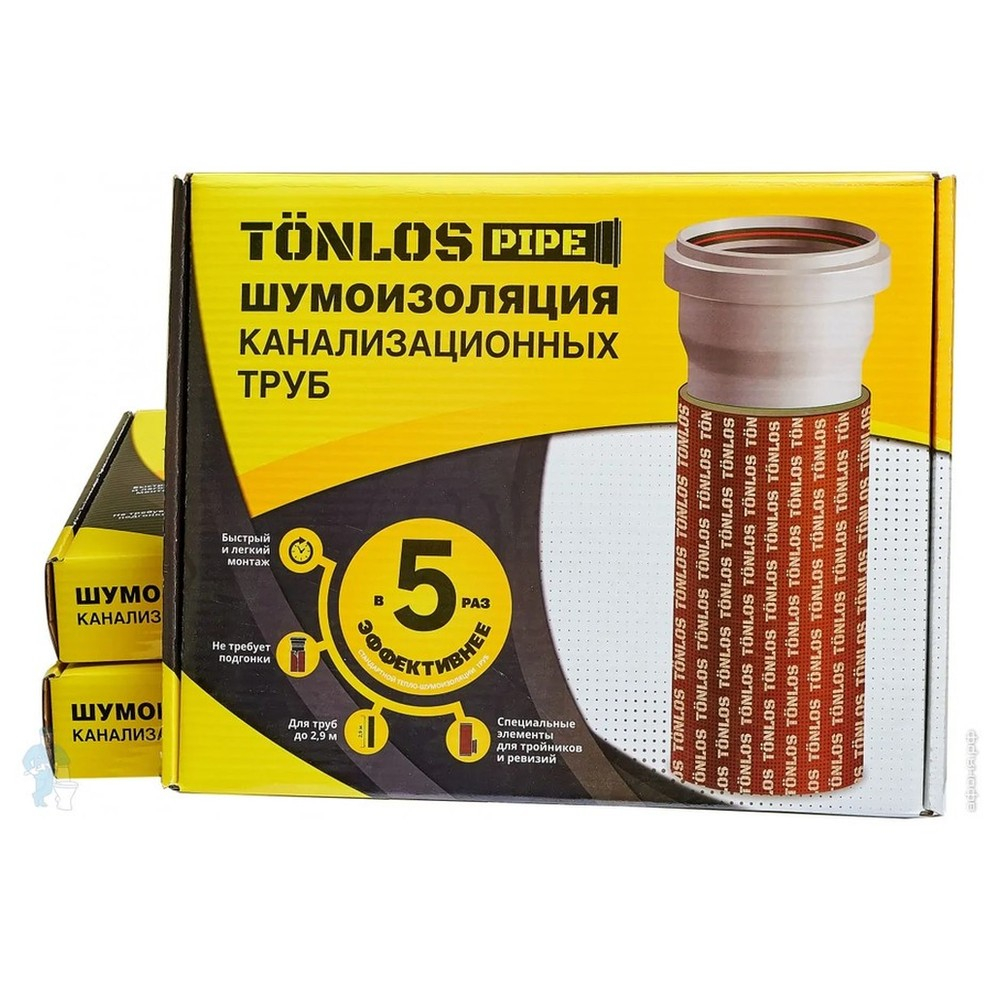 Комплект шумоизоляции TONLOS PIPE для канализационных труб D110мм, 261313