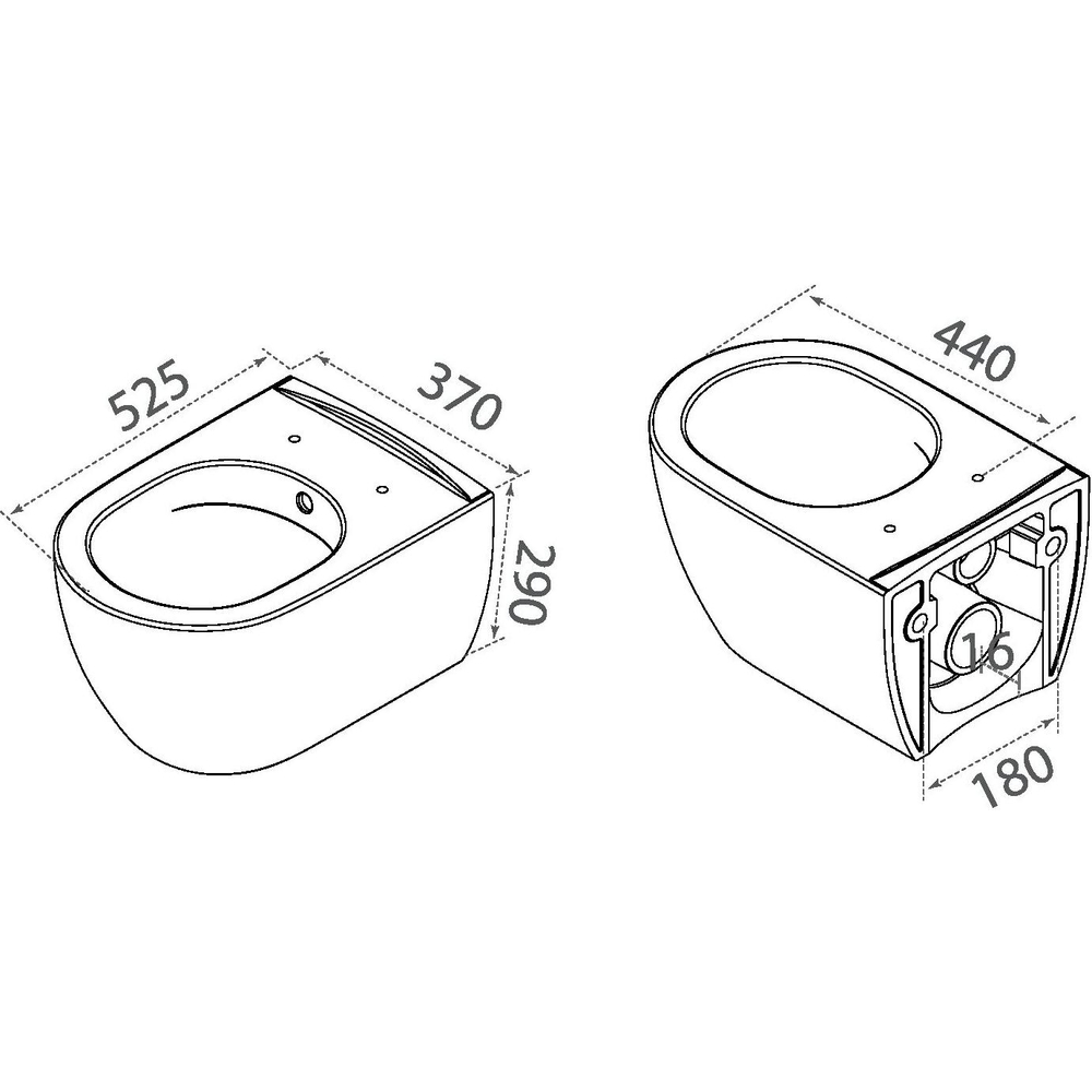 Унитаз подвесной с биде Boheme Bianca 963-SET-2-W, белый глянец с крышкой-сиденьем с микролифтом