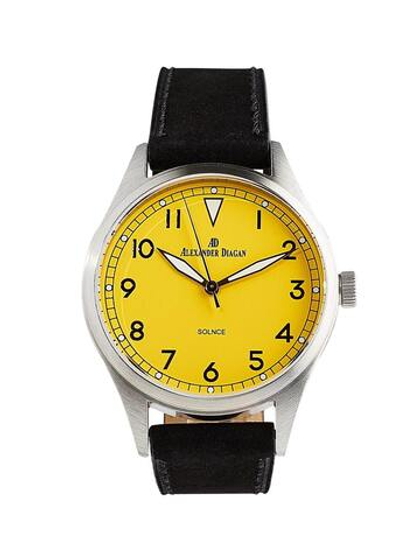 Часы кварцевые Solnce, yellow