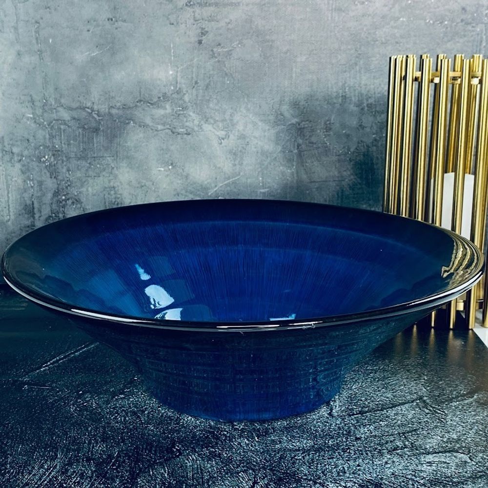 Lenardi 118-112 Блюдо глубокое 36,5см AQUAMARINE в под.уп.(х3)Фарфор