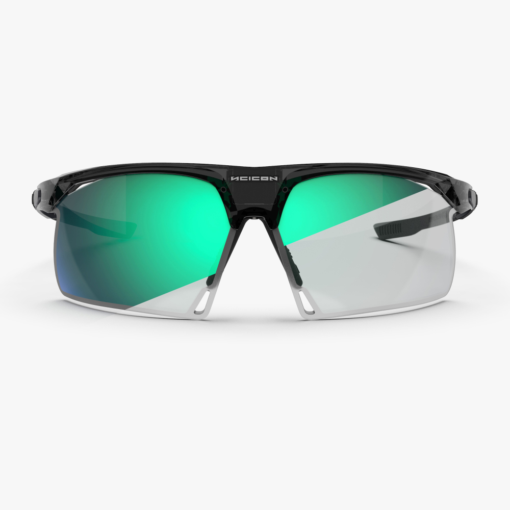 Спортивные очки c диоптриями Scicon Aerobeam Titanium Sunglasses Black Crystal Photochromic Multi Mirror Green