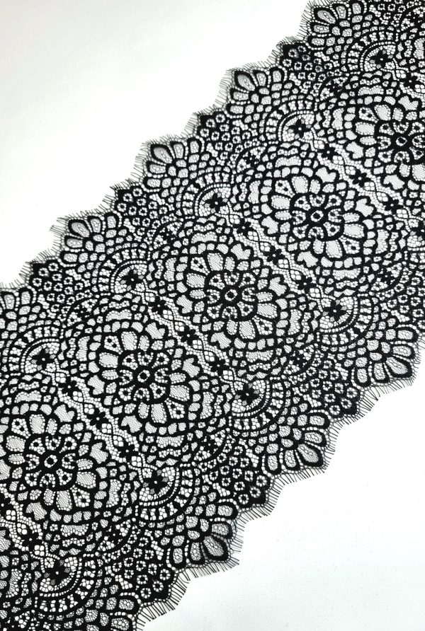 Кружево шантильи черное К559