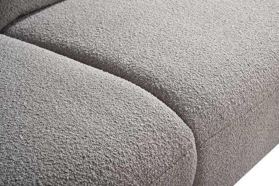 Диван c электро-реклайнером Level, 183 см, серое букле