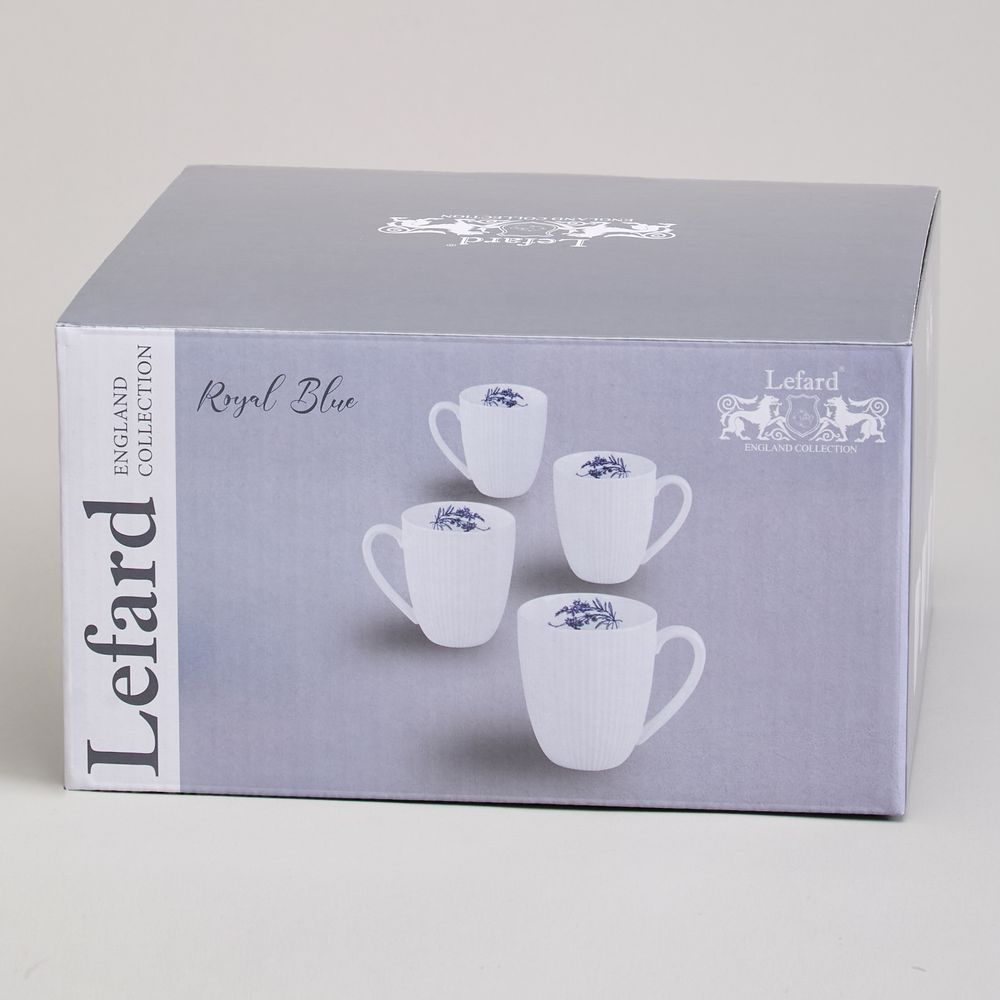 НАБОР КРУЖЕК LEFARD "ROYAL BLUE" 4 ШТ. 400 МЛ 12*9*10,5 СМ