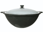Казан 12л узбекский чугунный с алюминиевой крышкой круглое дно (г.Наманган)