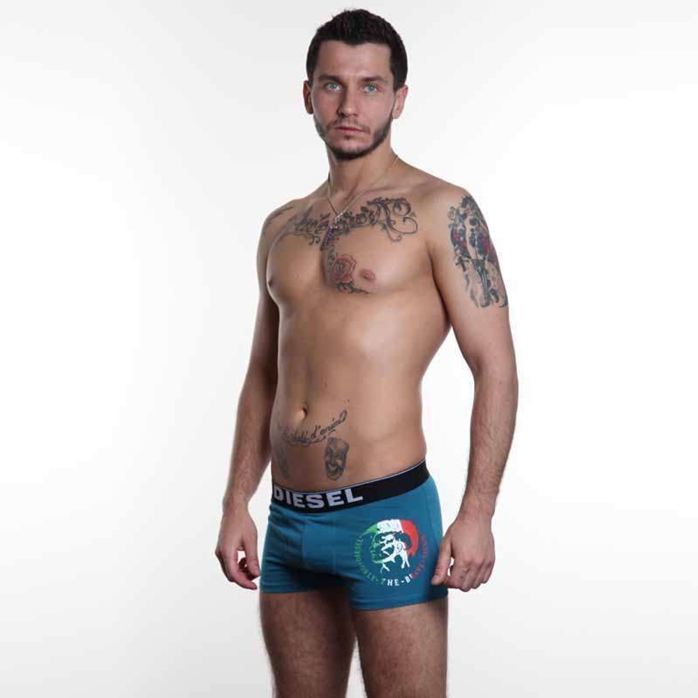 Мужские трусы хипсы синие Diesel DIS0101