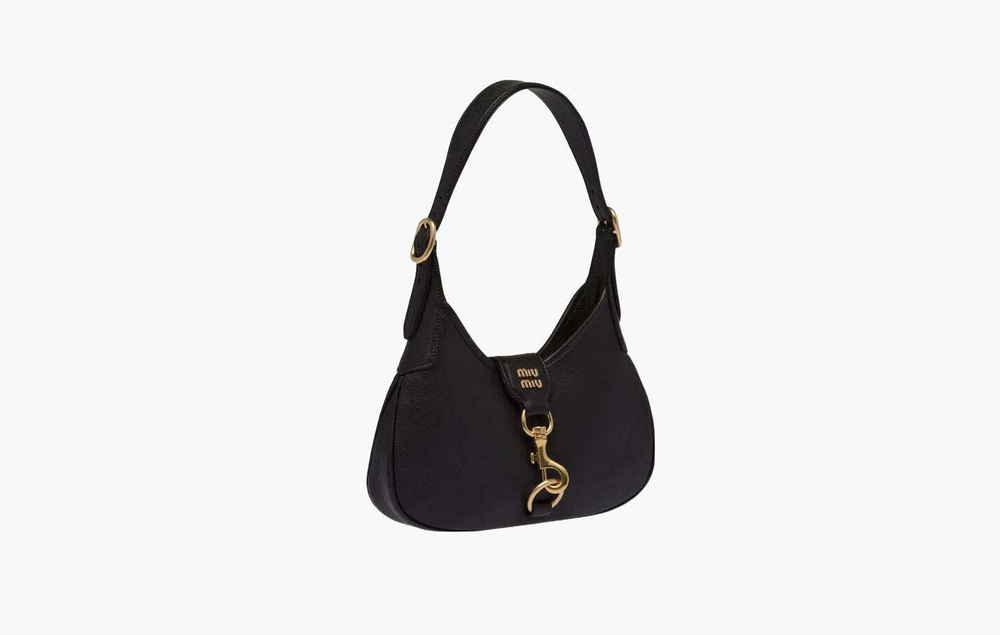 Сумка Miu Miu Madras Matelasse Nappa Leather Hobo Bag "Black"